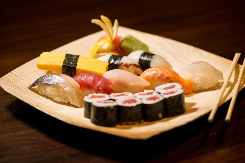 Miso Ko Sushi Combo with chef selection of nigiri and tekka maki. Photo credit- Mia Yakel.