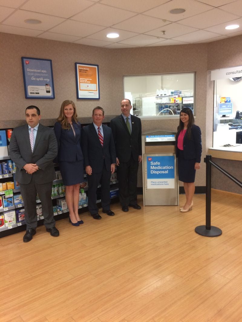  Georgia Attorney General Chris Carr (second from right) along with people representing the state's hospitals, doctors and pharmacists, asked Georgians to participate in Drug Take Back Day on Saturday.