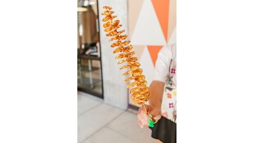 Fried spiral potato from the menu of Umbrella Bar.
