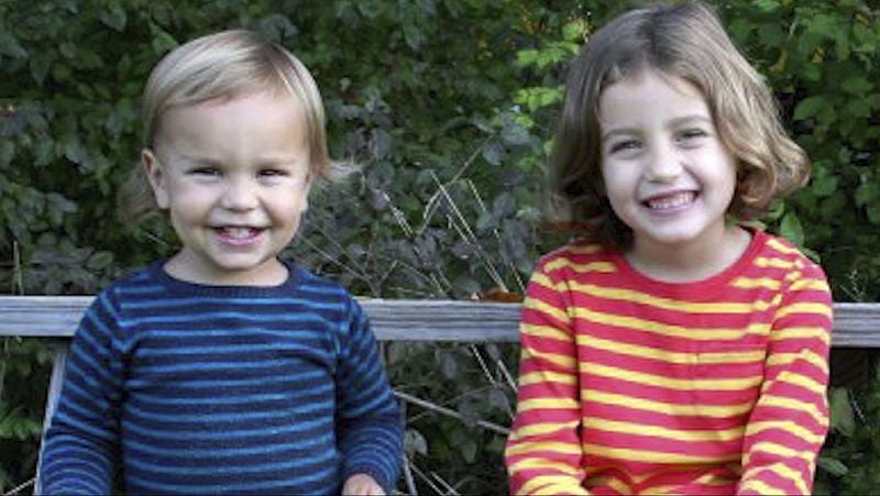 In this still image from an undated video, Leo Krim, left, and his sister Lulu Krim, who prosecutors say were stabbed to death by their nanny in 2012, appear in a video message about the fund. The children's parents, who established the Lulu & Leo Fund in their names, are asking the public to try to think positive as the criminal case finally goes to trial.