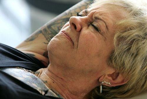 Texas grandma tattoos entire body