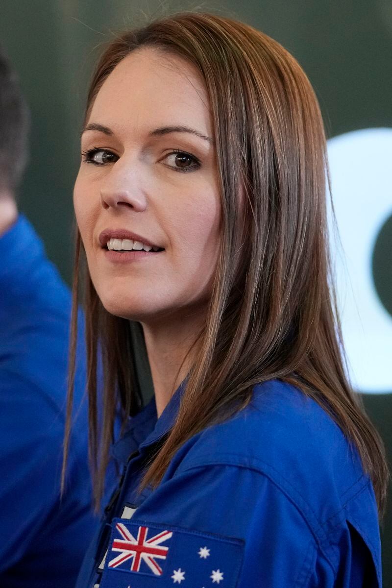 Astronaut Katherine Bennell-Pegg of Australia is pictured during the candidates of the Class of 2022 graduation ceremony at the European Astronaut Centre in Cologne, Germany, Monday, April 22, 2024. ESA astronaut candidates Sophie Adenot of France, Pablo Alvarez Fernandez of Spain, Rosemary Coogan of Britain, Raphael Liegeois of Belgium and Marco Sieber of Switzerland took up duty at the European Astronaut Centre one year ago to be trained to the highest level of standards as specified by the International Space Station partners. Also concluding a year of astronaut basic training is Australian astronaut candidate Katherine Bennell-Pegg, who has trained alongside ESA's candidates. (AP Photo/Martin Meissner)