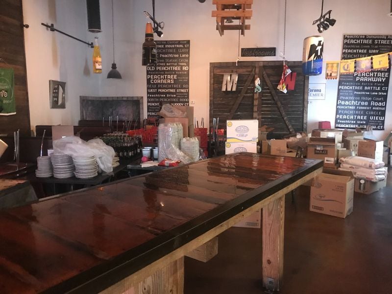 The 90-seat dining room at Taqueria del Mar has become a storage area for the products it needs to provide delivery and takeout orders to customers. CONTRIBUTED BY LIGAYA FIGUERAS