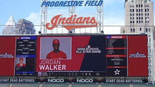 Jordan Walker, a senior at Decatur High School, took part in Major League Baseball's high school All-Star game in Cleveland in 2019 MLB All-Star game. (Photo by Derek Walker)