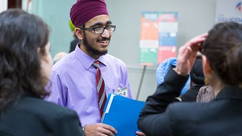 Japjee Singh, 17, of Dunwoody was a featured speaker at the Sikh Coalition’s Capitol Hill briefing in 2014, when the advocacy group launched the national report, titled “Go Home Terrorist,” which examined bullying against Sikh American school children. Contributed by Sikh Coalition