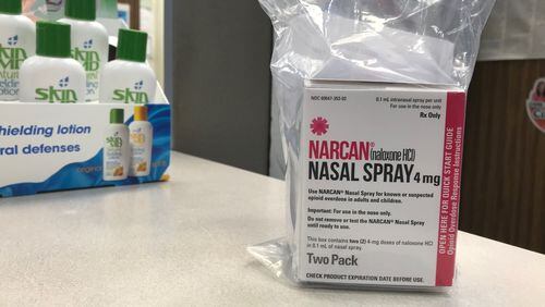 A nasal spray is one of the ways that Narcan can be administered to someone who has overdosed on opioids. BO EMERSON / BEMERSON@AJC.COM