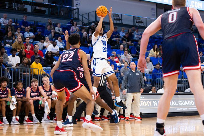 Danny Stubbs makes a basket against Belmont. Stubbs scored 11 points for Georgia State on Sunday. (Cole Carter photo)