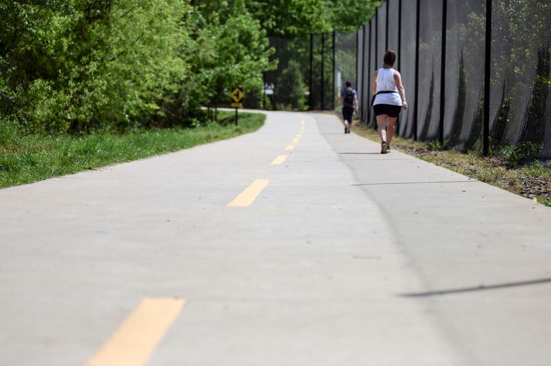 Part of the Northside Trail of the Beltline surrounding Bobby Jones Golf Course in Buckhead on Friday, April 29, 2022. (Natrice Miller / natrice.miller@ajc.com)