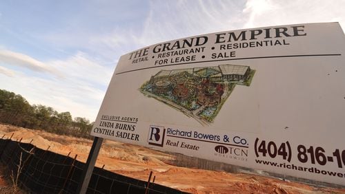 An archive photo of the Grand Empire Palace and Resort site near Lithonia when it was under development a decade ago. Joey Ivansco/ AJC