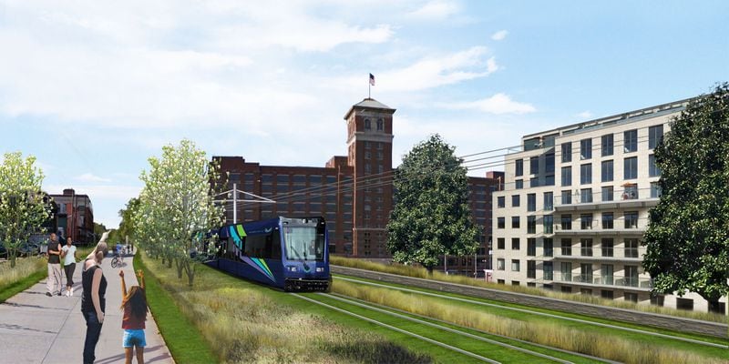 Atlanta leaders are pushing for a light rail along the city's 22-mile trail system that connects dozens of intown Atlanta neighborhoods.