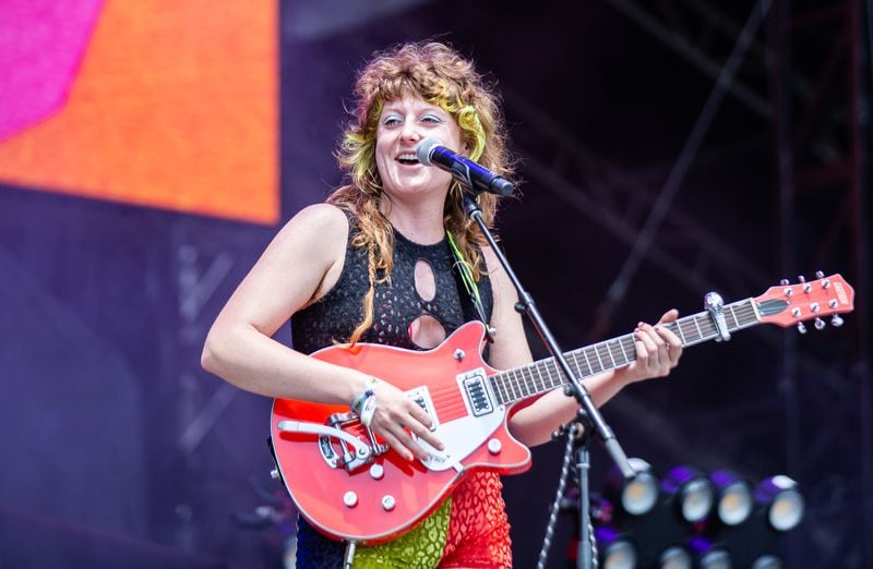 Odie Leigh takes the Peachtree Stage early on Day 1 of Shaky Knees on Friday May 3, 2024. (RYAN FLEISHER FOR THE ATLANTA JOURNAL-CONSTITUTION)
