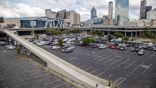 A photo of “The Gulch” that stretches from the Five Points MARTA station to Mercedes-Benz Stadium in Atlanta on Monday October 8th, 2018. (Photo by Phil Skinner)
