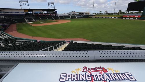 File photo from the Braves spring training facility in North Port, Fla. Feb. 13 marks the report date for pitchers and catchers who are competing in the World Baseball Classic, though other Braves are already at the facility. (AJC file photo)