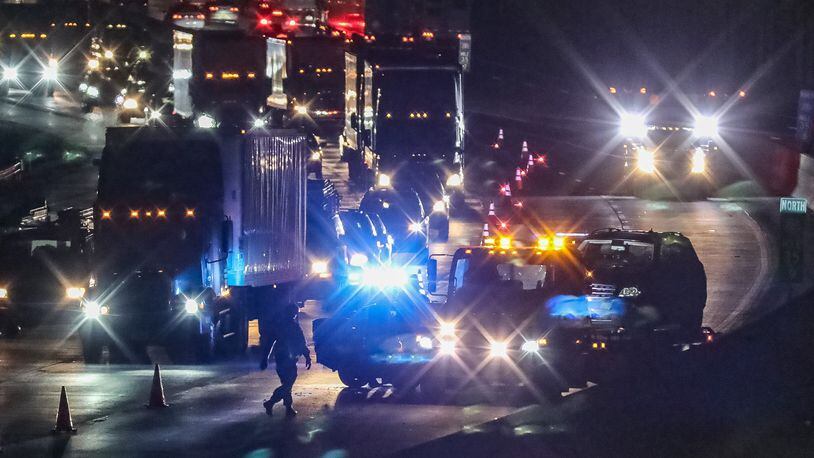 Police closed two southbound lanes of I-285 near Northlake Parkway while they investigated the shooting Wednesday morning.