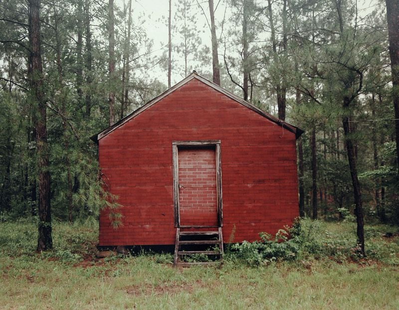 "Red Building in Forest, Hale County, Alabama," (1983) by William Christenberry.
(Courtesy of High Museum of Art)