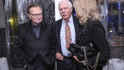 Larry King and his old boss, Ted Turner, chat with guests at the Captain Planet Foundation gala. CONTRIBUTED BY JOHN AMIS FOR CAPTAIN PLANET