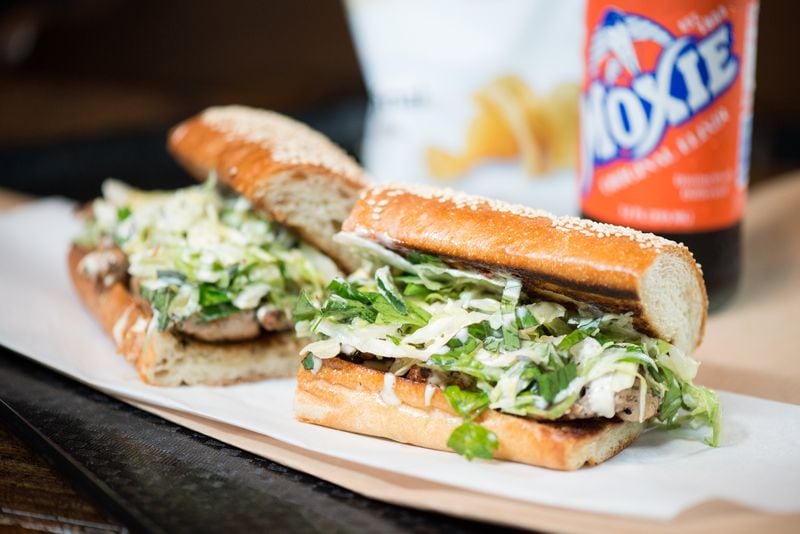 Spiede sandwich lunch special with potato chips and a bottle of Moxie. Photo credit: Mia Yakel Photography