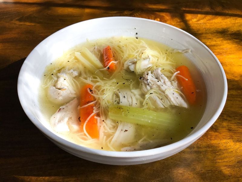 Chicken soup, the classic get-well-soon meal. (Leslie Brenner/Dallas Morning News/TNS)