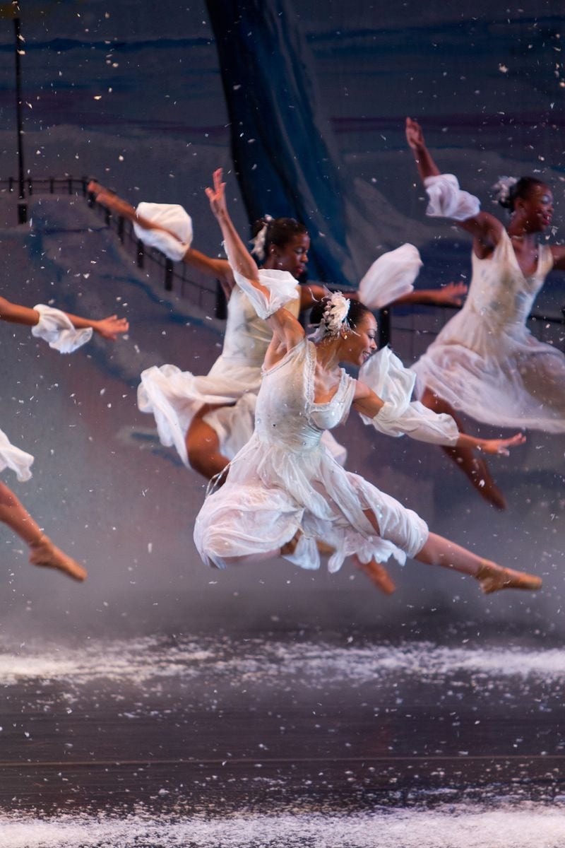 Ballethnic Dance Company member Laila Howard in the Snow Pas scene from The Urban Nutcracker in 2015. 
Courtesy of Ballethnic Dance Company.