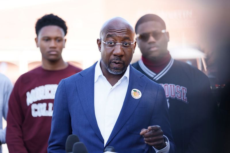 U.S. Sen. Raphael Warnock‘s campaign announced that Lin-Manuel Miranda, the famed playwright and performer, will speak at a Wednesday evening event geared at Latino voters. (Miguel Martinez/Atlanta Journal-Constitution/TNS)