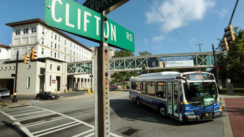 MARTA is considering bus rapid transit and light rail alternatives for its proposed Clifton Corridor transit line. (AJC file photo).