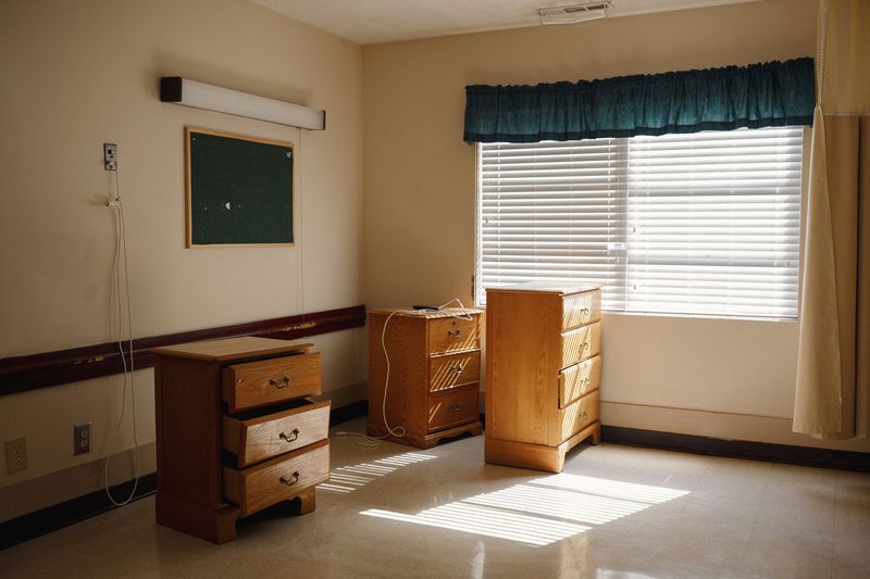 An abandoned room in the shuttered Gray Health and Rehabilitation.. (Melissa Golden/Redux, special to ProPublica)