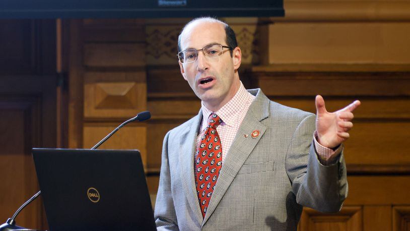 Georgia fiscal economist Jeffrey Dorfman of the University of Georgia says stock market losses in 2022 could cost the state up $3 billion in revenue from the capital gains tax. (Arvin Temkar / arvin.temkar@ajc.com)
