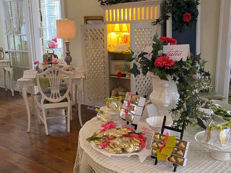 Sugar Marsh Cottage is a colorful chocolate shop in a 1935 historic home on Vernon Square in Darien. LIGAYA FIGUERAS / LIGAYA.FIGUERAS@AJC.COM