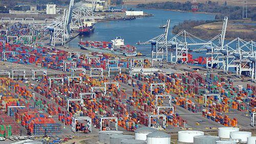 Savannah and its sister port in Brunswick contribute an estimated $39 billion annually into the state’s economy, according to the University of Georgia. About 100,000 jobs across metro Atlanta rely on goods flowing in and out of the ports.
