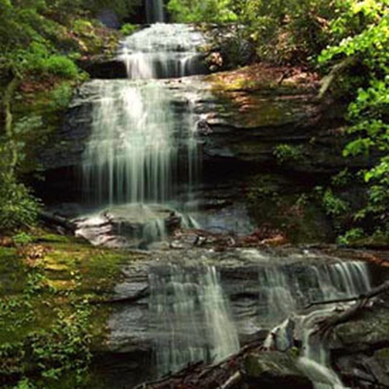 Desoto Falls is located in the Chattahoochee National Forest.