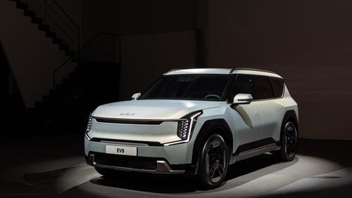 Kia unveiled the EV9 for the first time in North America at the 2023 New York International Auto Show. The automaker says it will manufacture at its existing Georgia factory in West Point. (Handout)