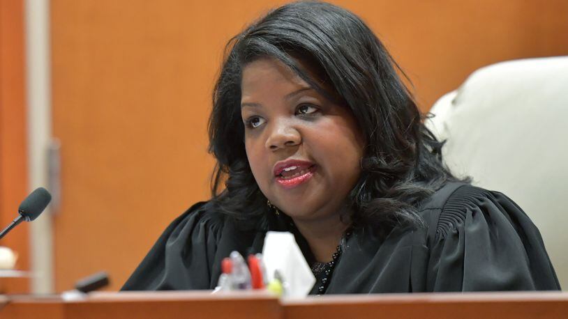 DeKalb County Superior Court Judge Asha F. Jackson during a 2018 court hearing. HYOSUB SHIN / HSHIN@AJC.COM
