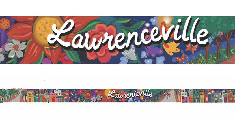 Lawrenceville is transforming Jackson Street with the city’s first community mural designed by artist Teresa Abboud, (Courtesy City of Lawrenceville)