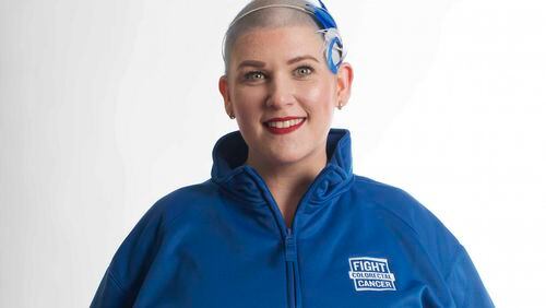 Heather Schiller of Peachtree Corners is the face of Fight Colorectal Cancer's new PSA to run in Times Square throughout March during National Colorectal Cancer Awareness Month. Image credit: Travis Howard