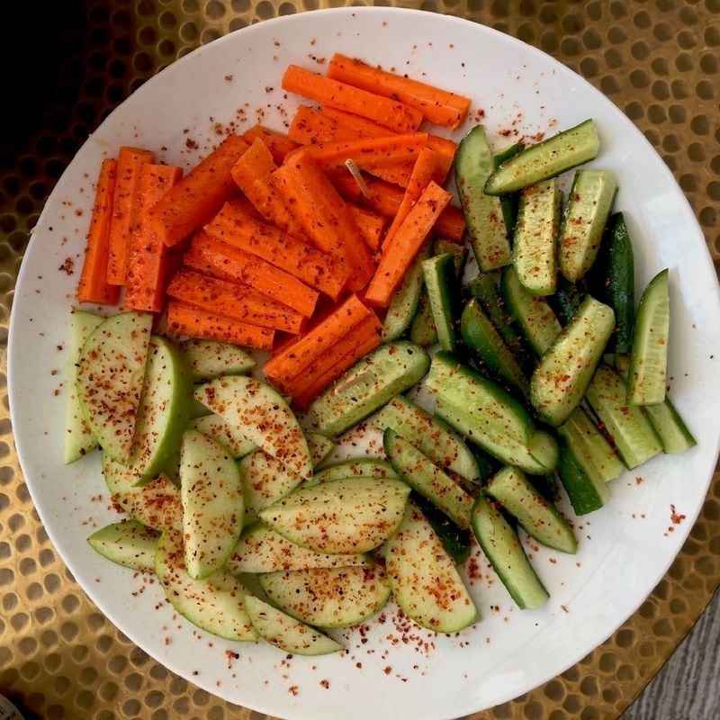 You can cut up vegetables and fruit, and serve them with lime juice, salt and Tajín chili seasoning. CONTRIBUTED BY JENNIFER ZYMAN