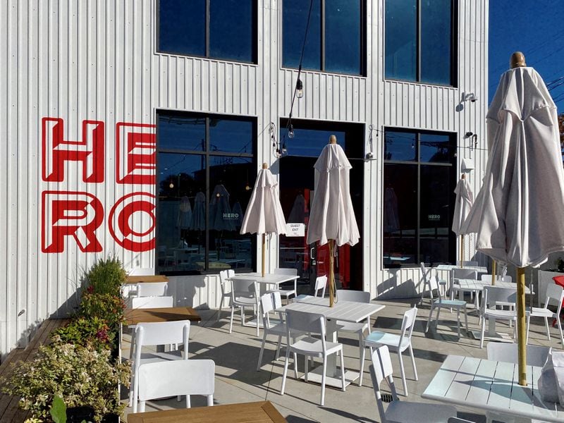 Hero Doughnuts & Buns in Summerhill has seating on its patio. Wendell Brock for The Atlanta Journal-Constitution