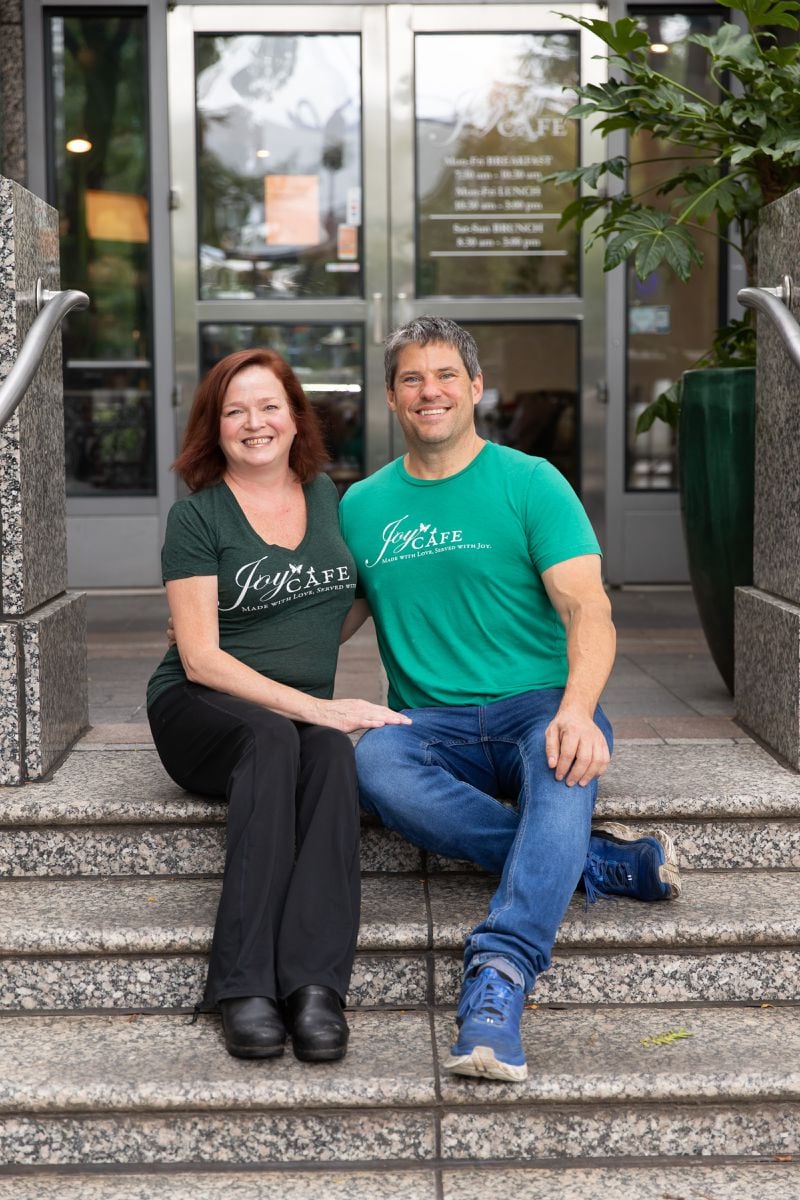 Joy Austin Beber and Jon Beber are co-executive chefs of Joy Cafe in Midtown, which they founded in 2011. Courtesy of Atlys Media