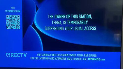 TEGNA stations including 11Alive (WXIA-TV) in Atlanta, have gone dark for DirecTV customers over a payment dispute.
