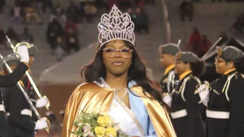 Tamar Echols is a senior at Benjamin E. Mays High School. She is part of the APS Student Advisory Council, which gives the district feedback on a range of issues, including the superintendent search. She's pictured here during Mays' homecoming game. (Courtesy of Tamar Echols)