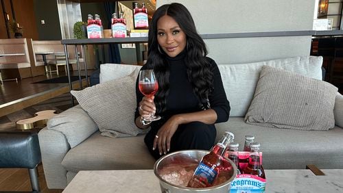Cynthia Bailey, the Atlanta reality star and actress, is promoting a new Seagrams Escape flavor Berry Mimosa. RODNEY HO/rho@ajc.com