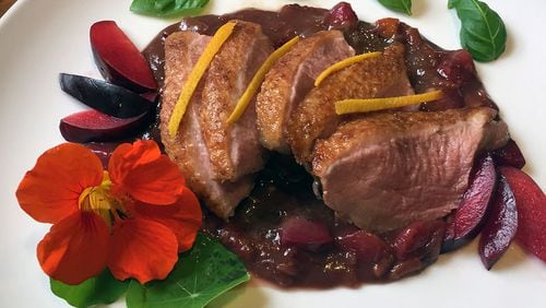 Duck breast in plum sauce from Cuiline. / Courtesy of Cuiline