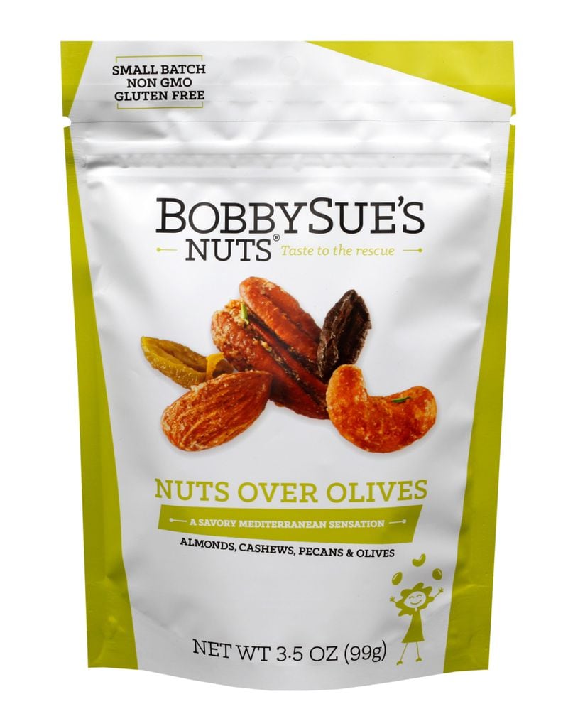 Nuts Over Olives from BobbySue’s Nuts. Courtesy of BobbySue’s Nuts
