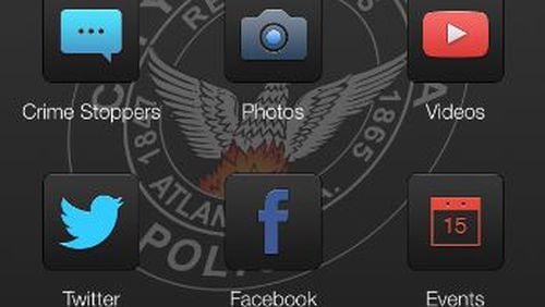 The Atlanta Police Department released this week its first-ever smartphone app. (Screenshot)