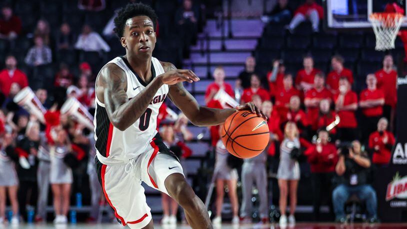 Georgia guard Terry Roberts scored 12 points in the victory Sunday against East Tennessee State. (File photo by Kayla Renie/UGA Athletics)