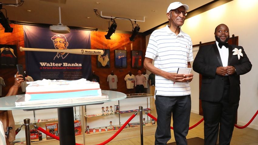 Photos: Braves host 80th birthday party for beloved usher Walter Banks