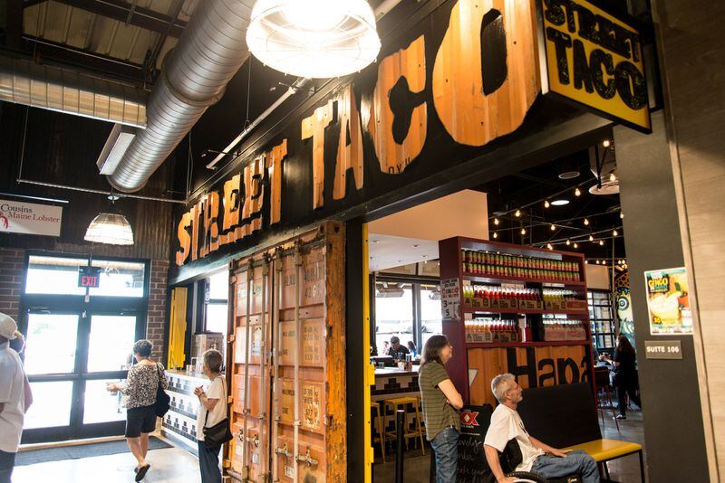 Street Taco entrance inside the Marietta Square Market Food Hall. Photo credit- Mia Yakel.