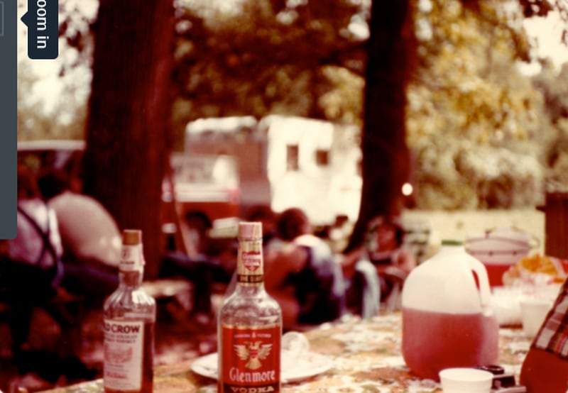 During Ligaya Figueras' family reunions in the 1970s, adults didn't lack for beverages as they sat around and visited. Courtesy of the Figueras family