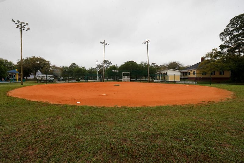 The baseball field at Jaycee Park on Tybee Island.