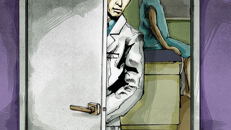 The Atlanta Journal-Constitution has reported extensively on the Georgia medical board's habit of forgiving doctors. In a national investigation four years ago, the AJC found that two-thirds of Georgia doctors found to have sexually violated patients still were permitted to practice. (Illustration by Richard Watkins / AJC)