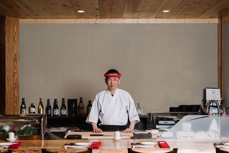 Chef Atsushi “Art” Hayakawa prepares and delivers the omakase personally to diners at the counter. 